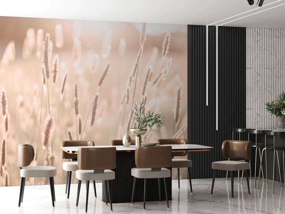 Lumière du soleil à travers la prairie