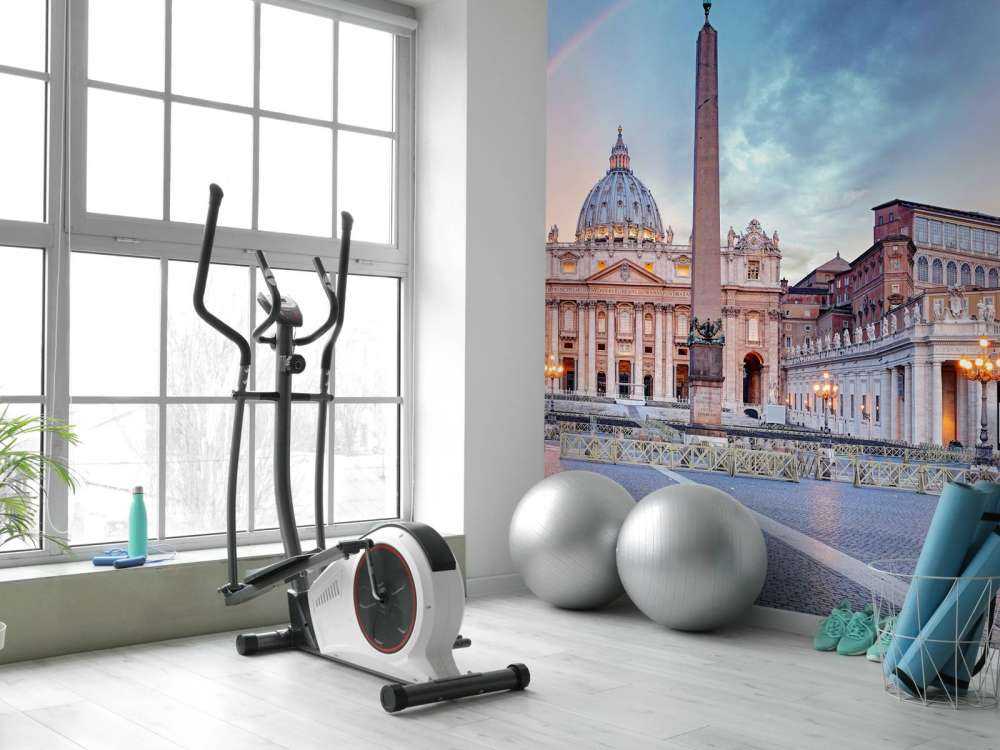 Place Saint-Pierre avec arc-en-ciel