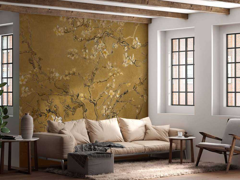 Fleur d'amandier jaune