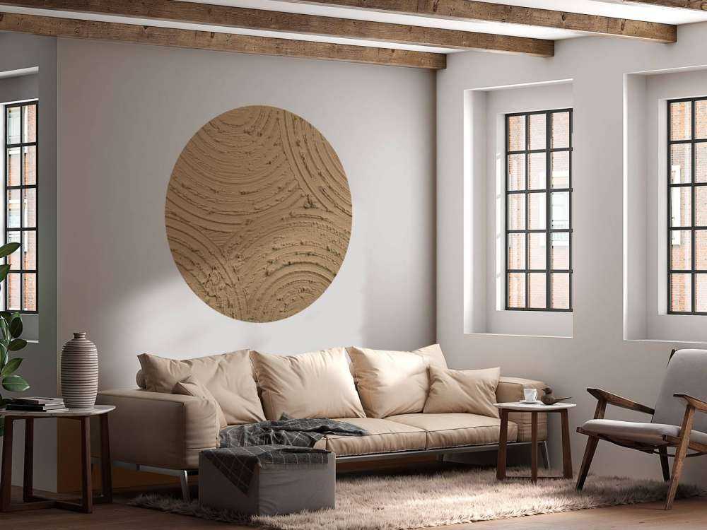 Cercles Zen avec structure en brun doré