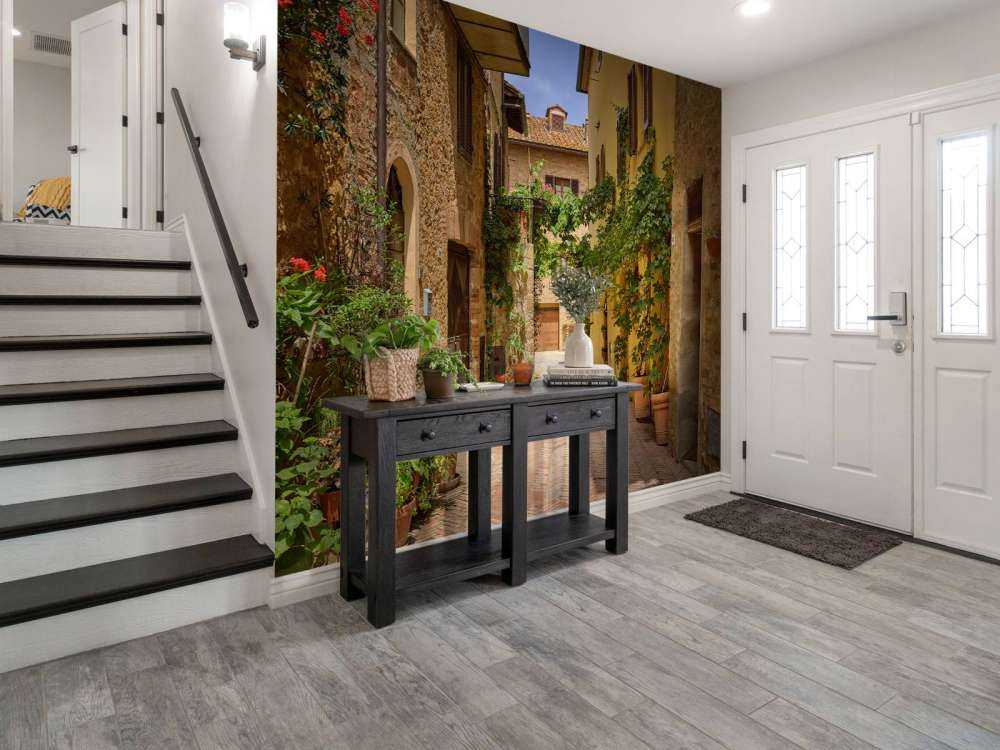 Rue italienne avec des plantes