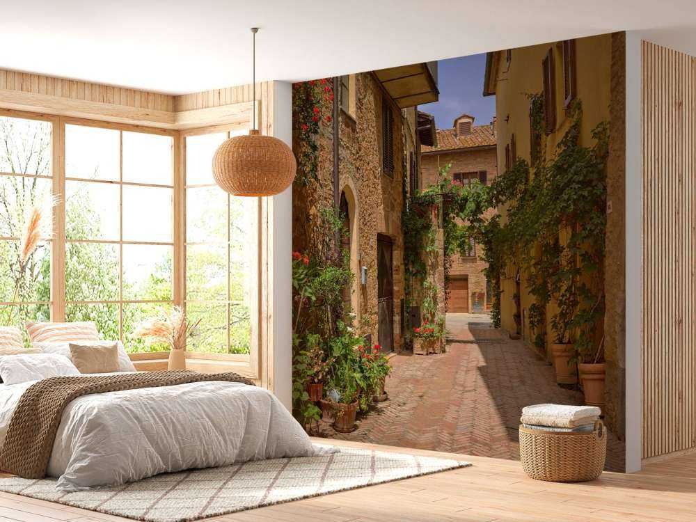 Rue italienne avec des plantes