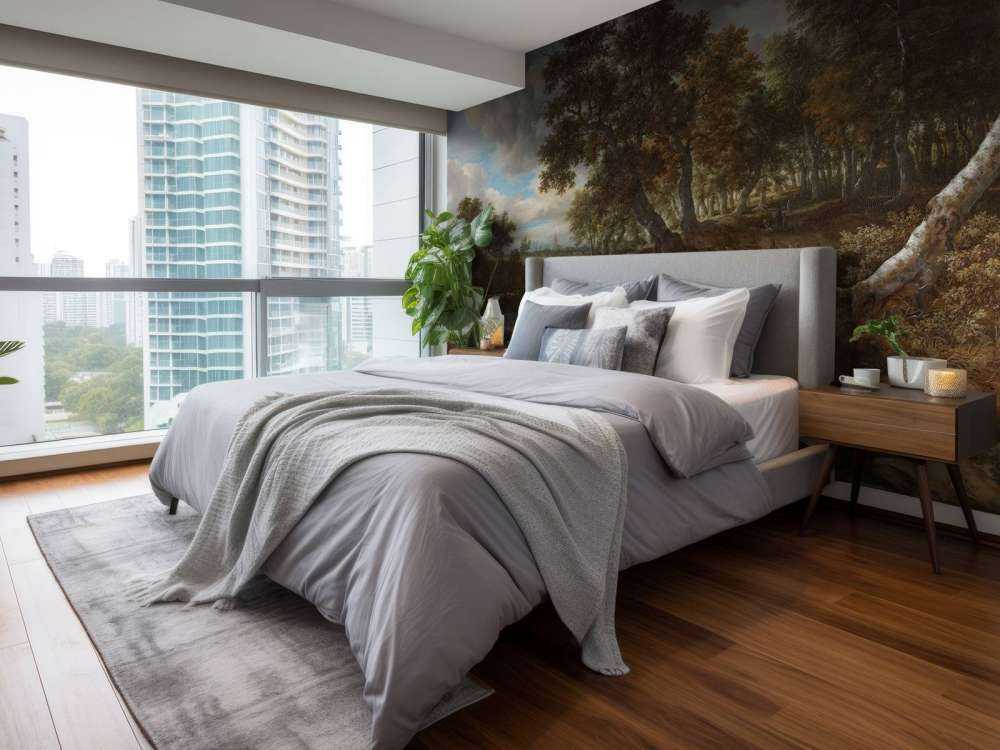 Paysage avec cascade