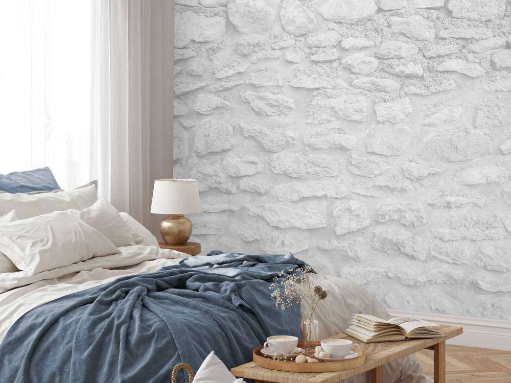 Mur léger avec briques brutes