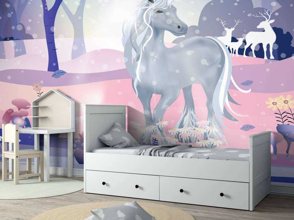 Licorne dans la neige