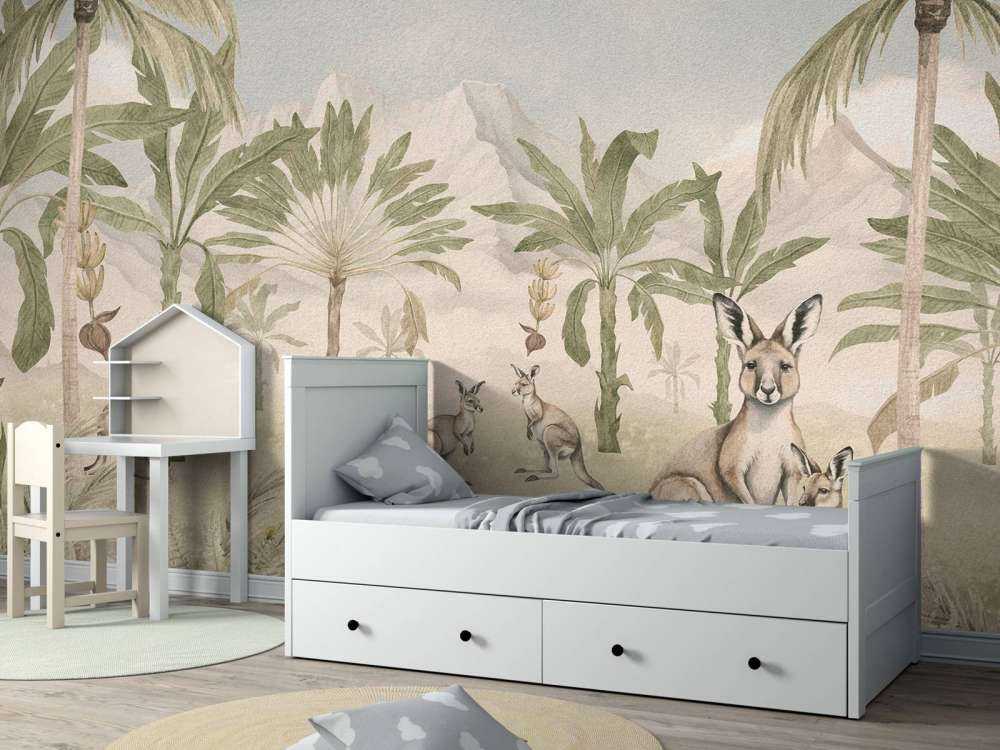 Paysage de kangourous