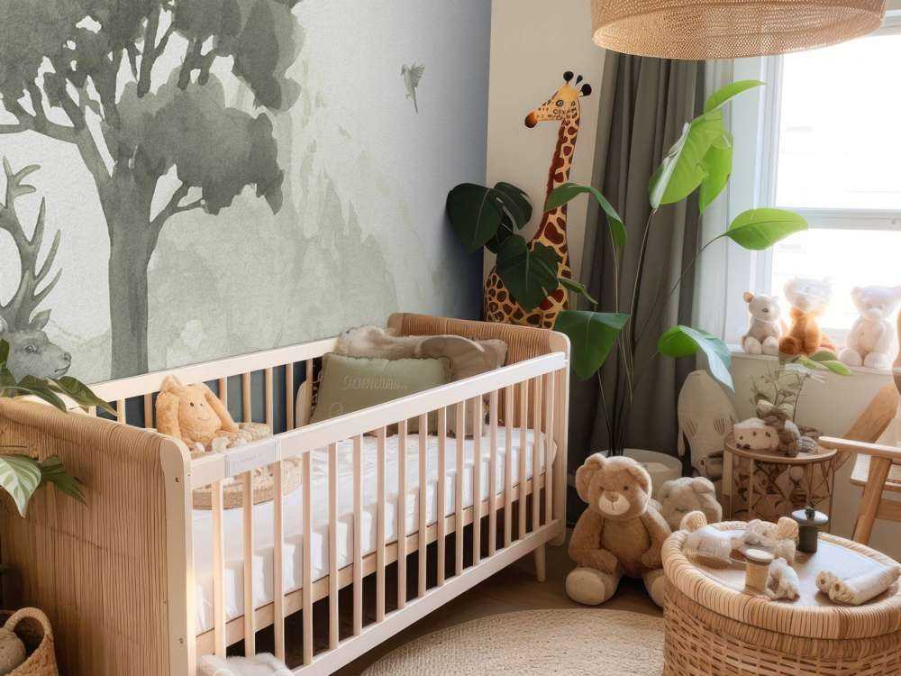 Animaux de la forêt en vert d'eau