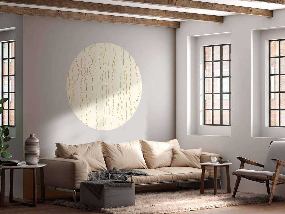 Lignes organiques herbe beige