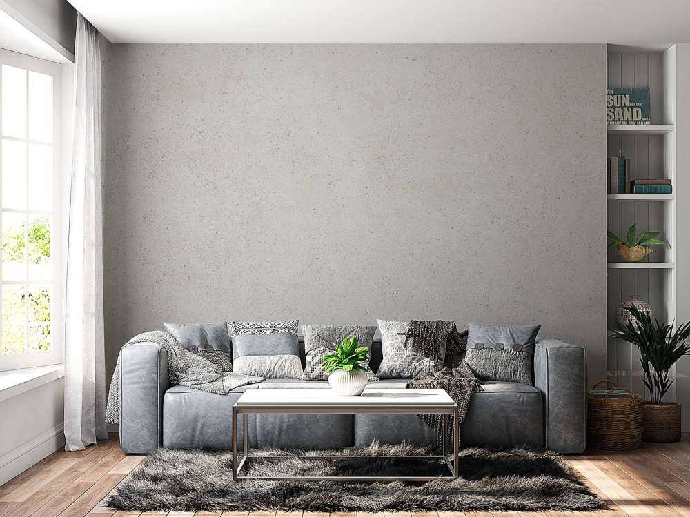 Structure en béton avec des pierres fines