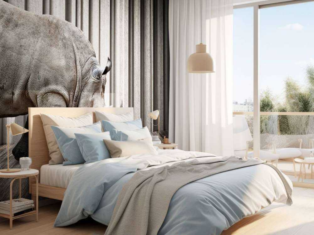 Rhinocéros dans le hall