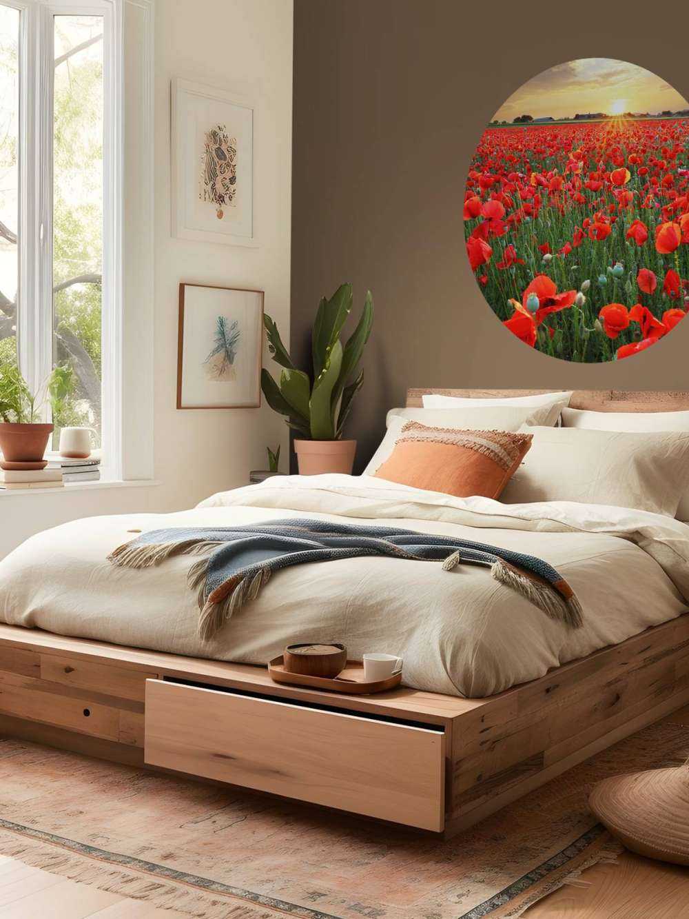 Les coquelicots au coucher du soleil