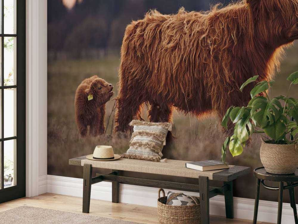 Les Highlands écossais dans la prairie