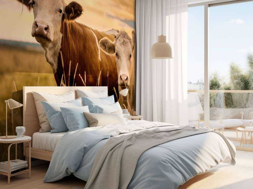 Les vaches au soleil du soir