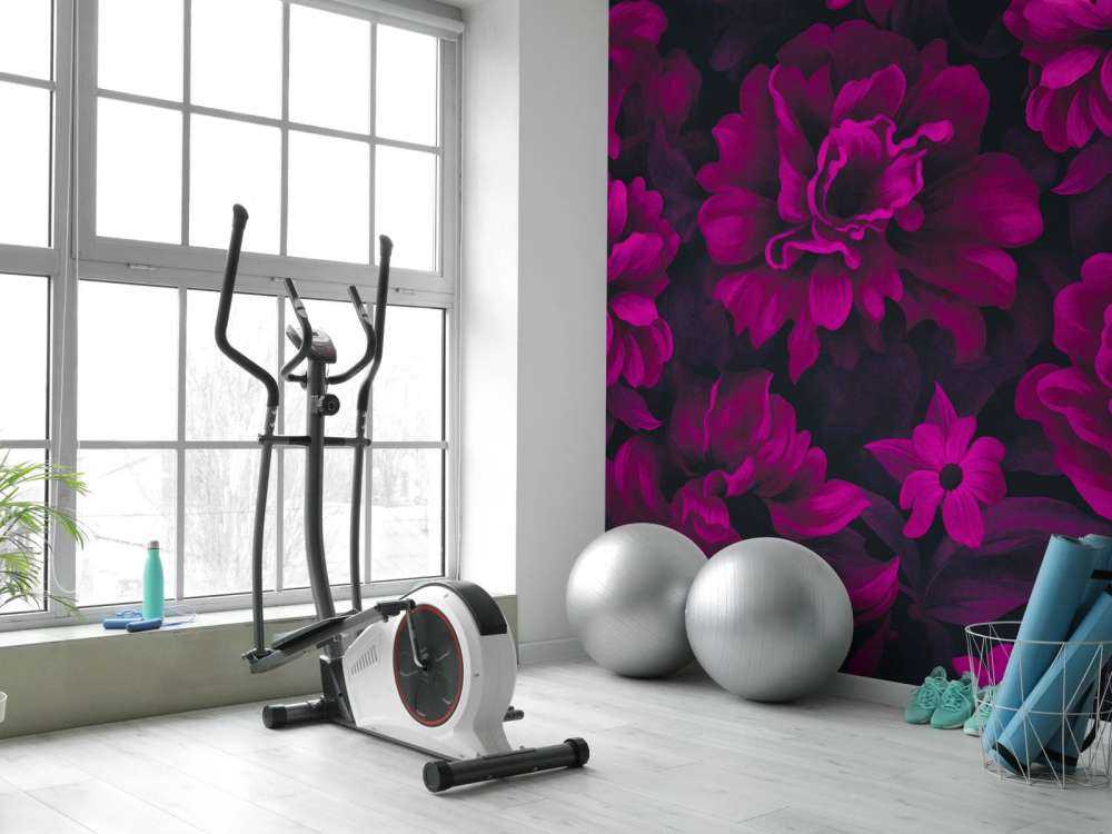 fleurs en velours rose, floral de luxe, opulenz