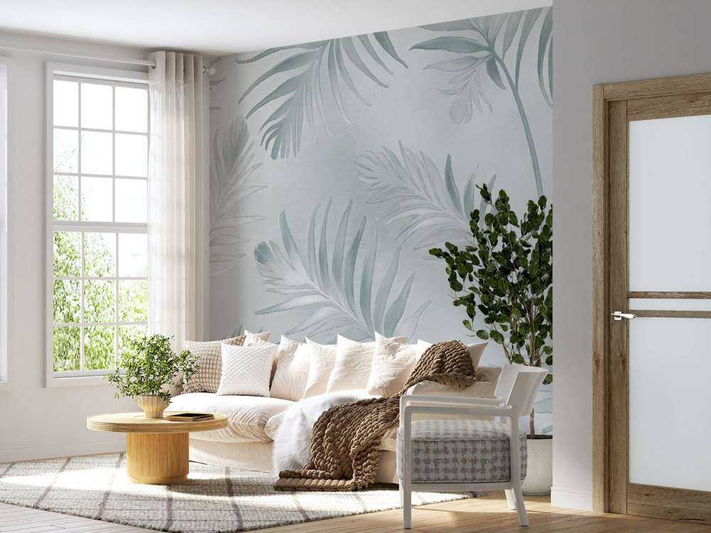 Feuilles dorées sur un beige doux et sombre