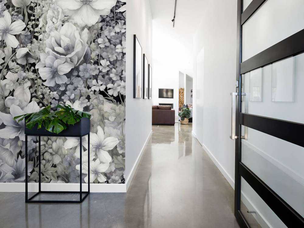 Festival de fleurs sans couture - noir