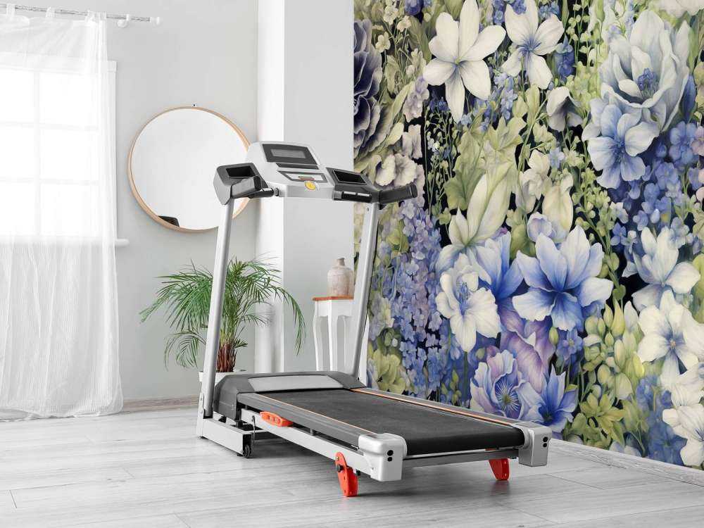 Festival de fleurs sans couture - bleu