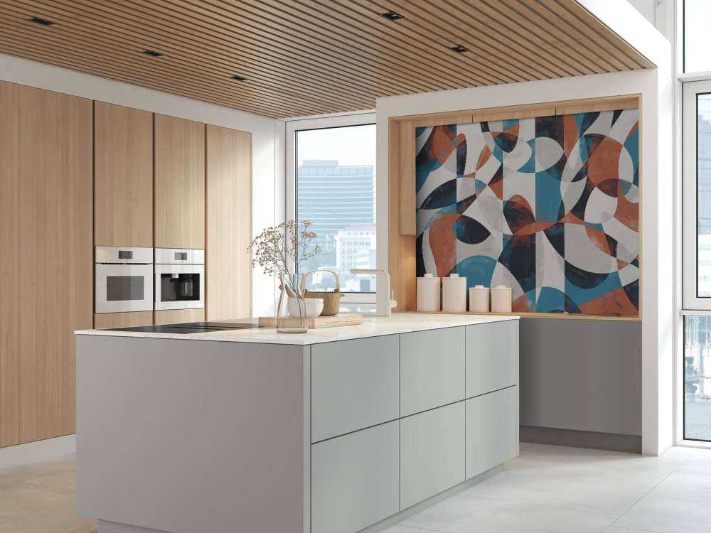 Formes fluides en bleu corail