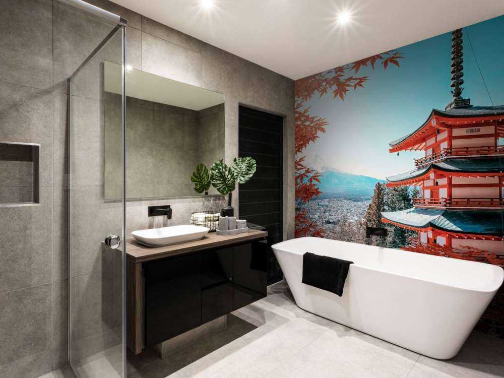 Moment d'automne près de la pagode japonaise