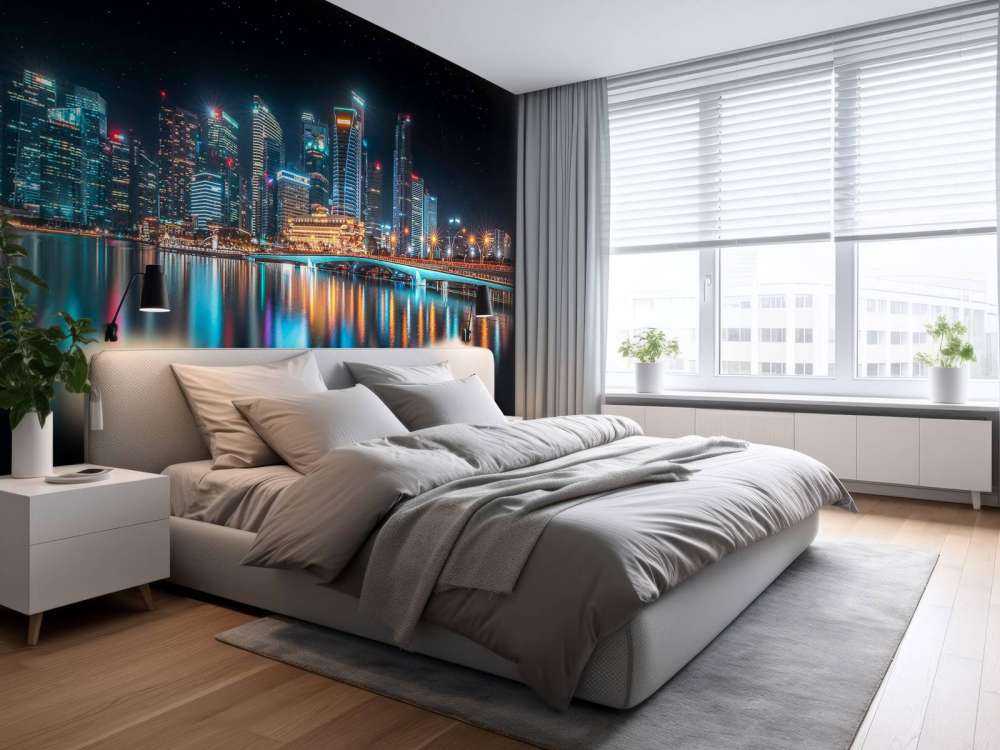 Réflexions de lumière sur la skyline moderne