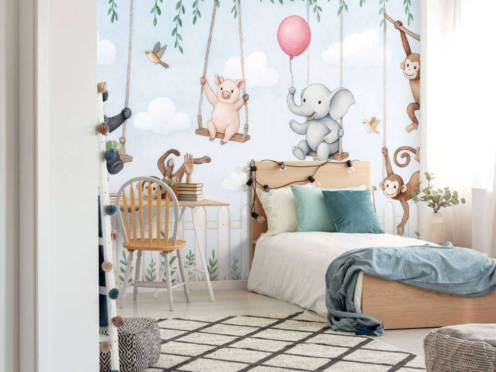 Amis des animaux dans le jardin d'enfants