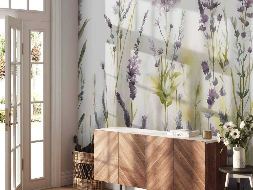 Lavande Clair Seamless Beige Chaud