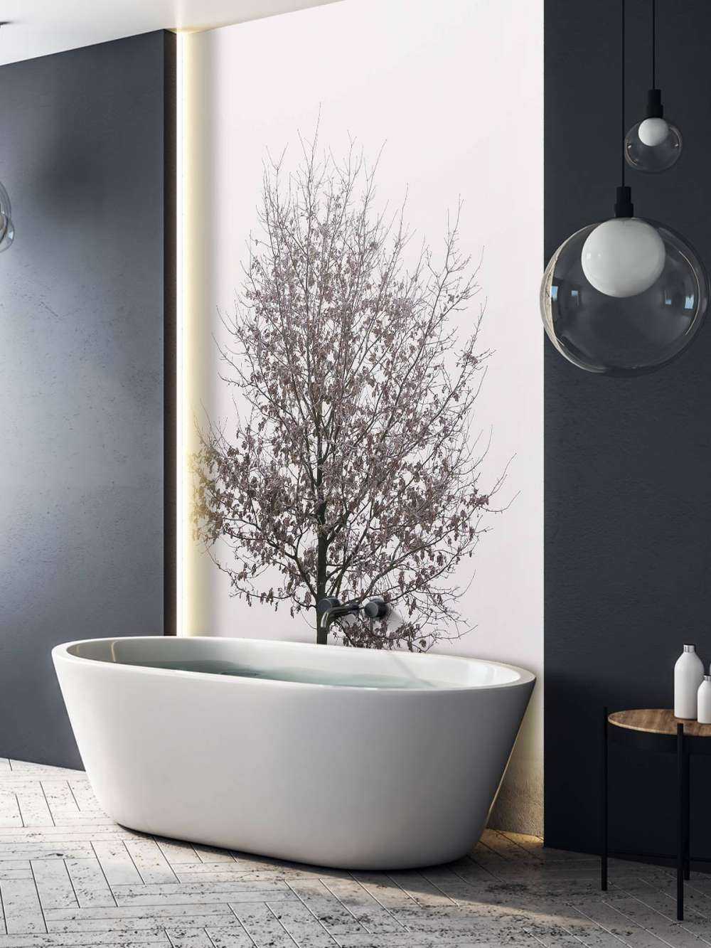 Paysage d'hiver minimaliste