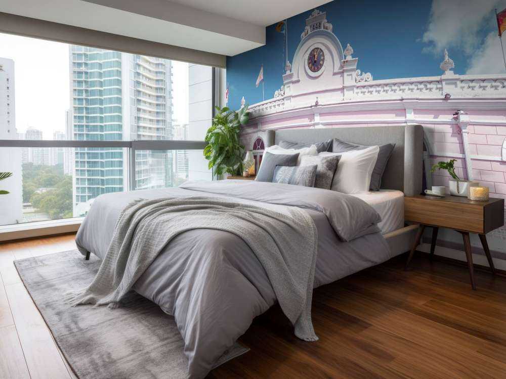 Bâtiment à colonnades à la Barbade.