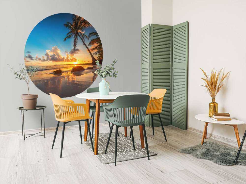 Palmiers au coucher du soleil