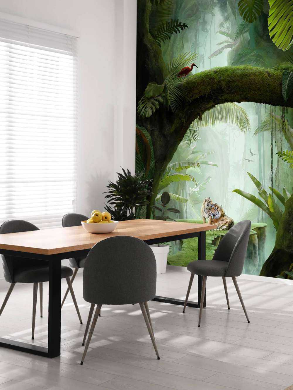 Couple de tigres dans la jungle