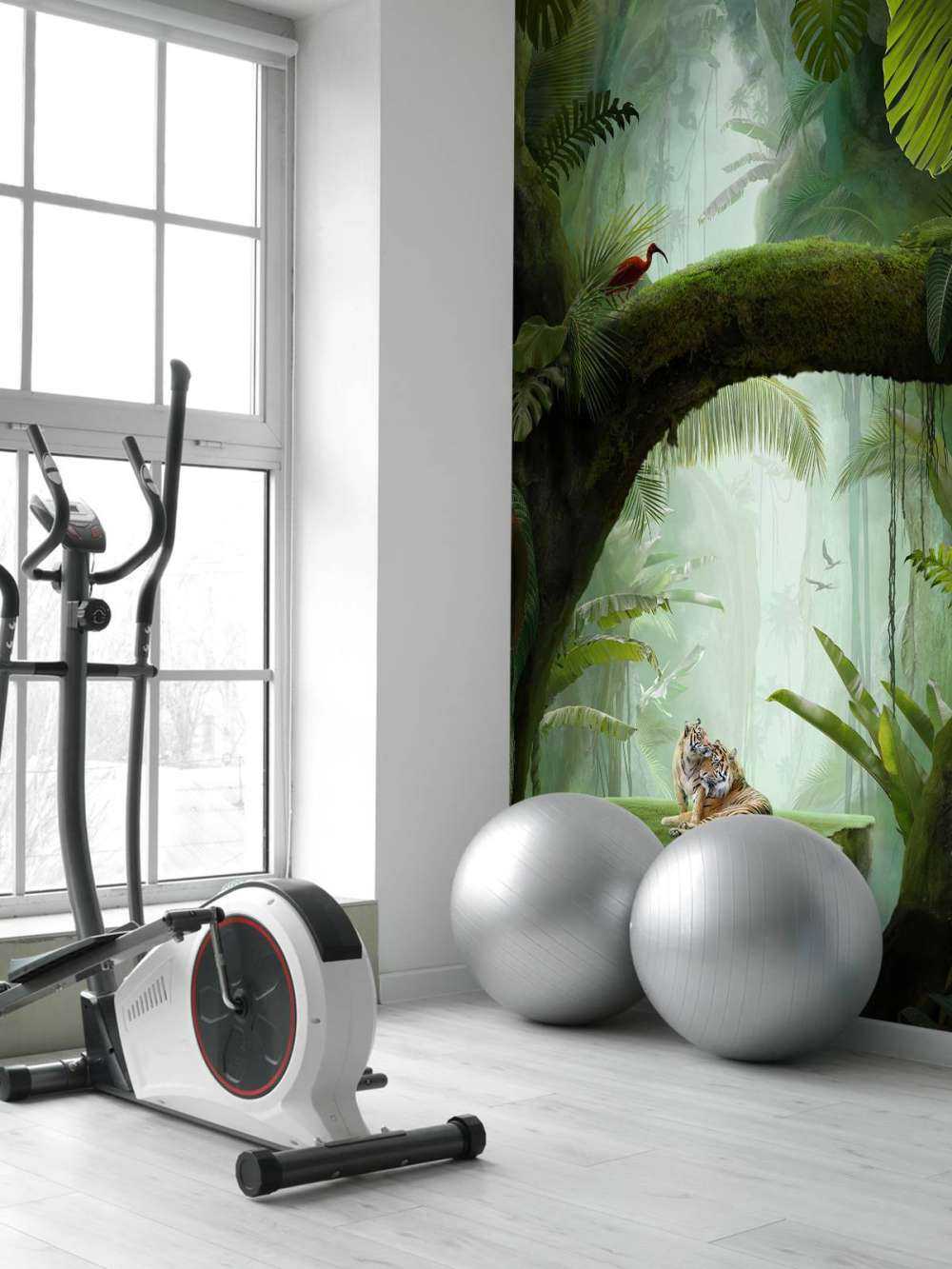 Couple de tigres dans la jungle