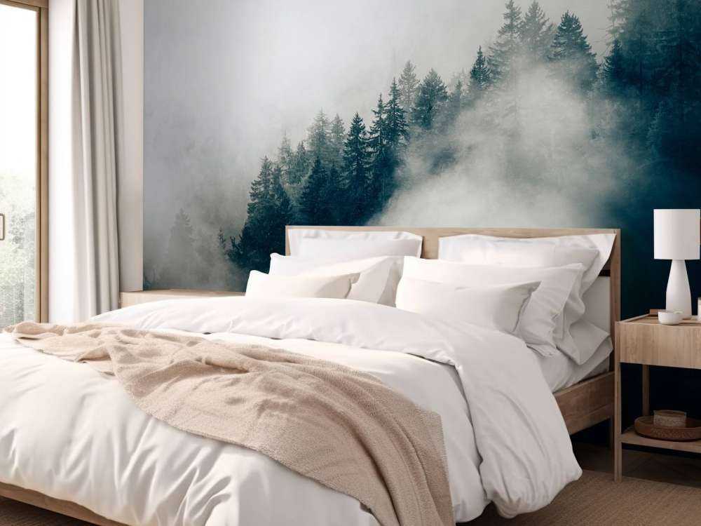 Réveil alpin brumeux