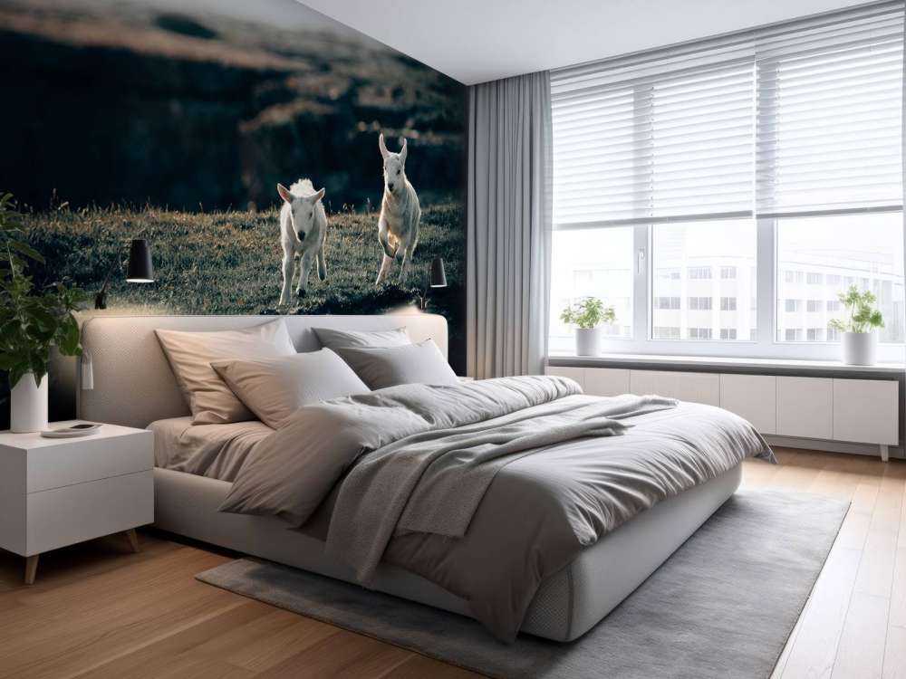 Agneaux en train de jouer