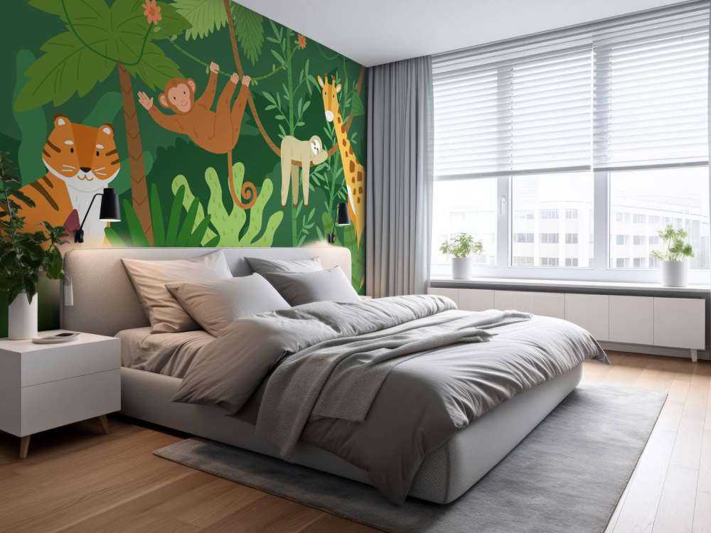 Animaux de la jungle heureux