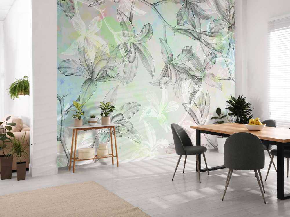 Harmonie d'orchidées aquarelle