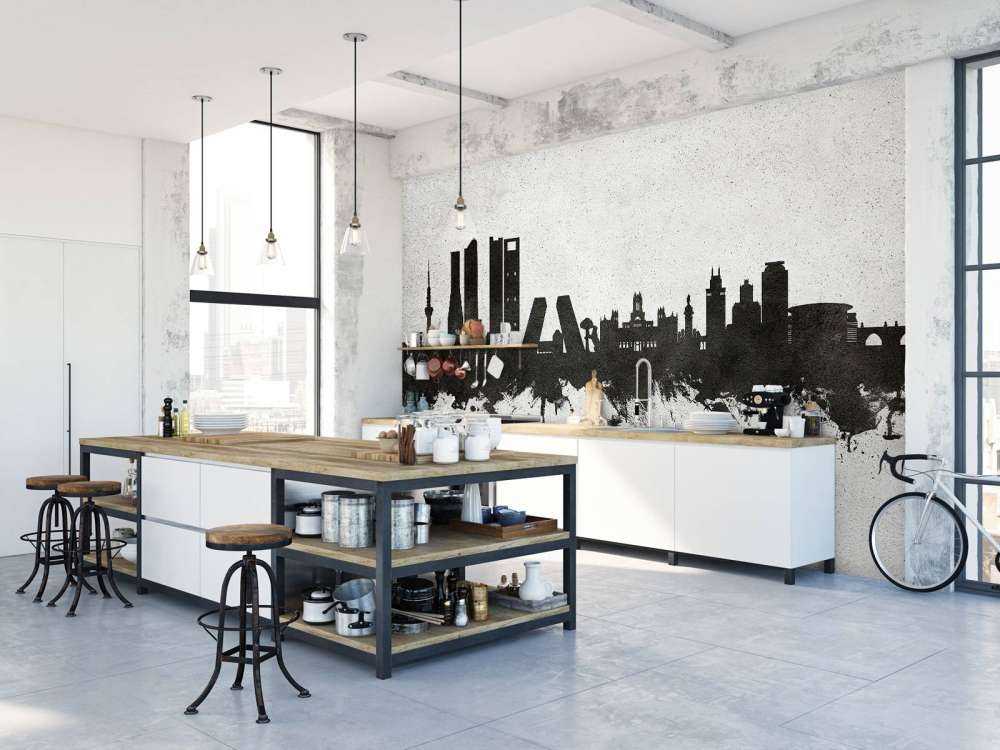 Aquarelle skyline, Madrid