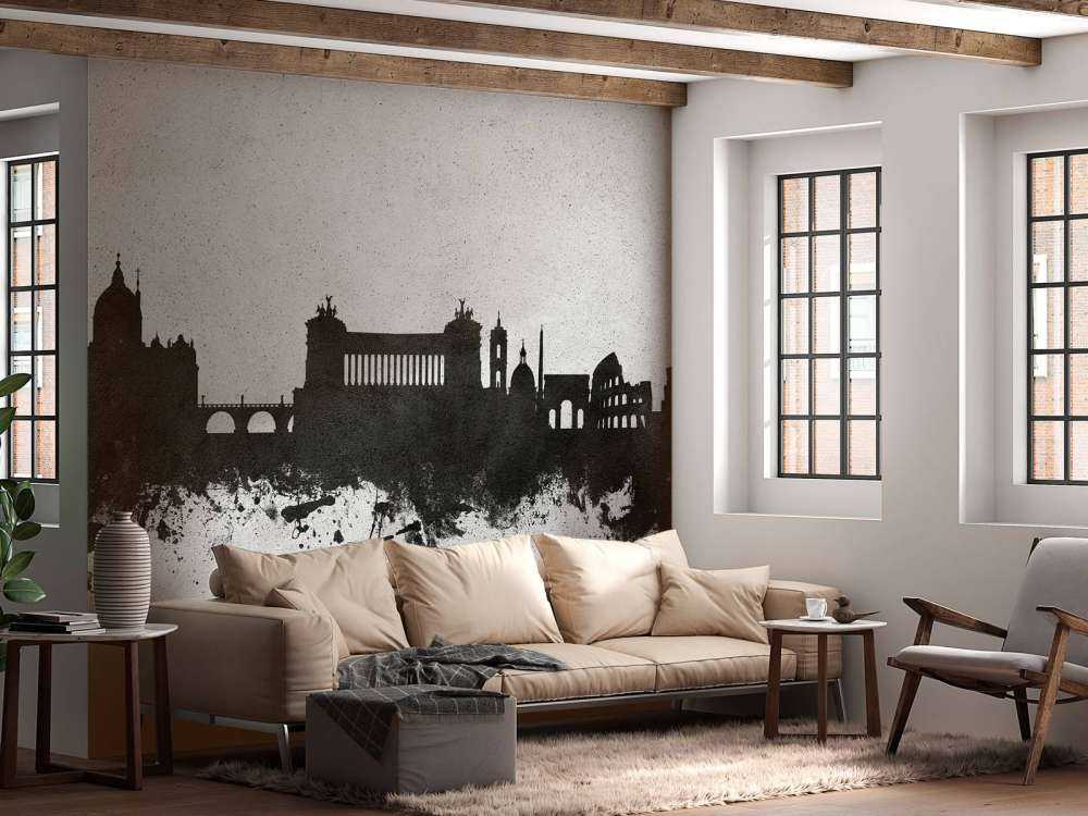 Aquarelle skyline, Rome