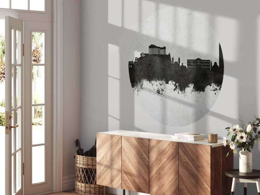 Aquarelle skyline, Athènes