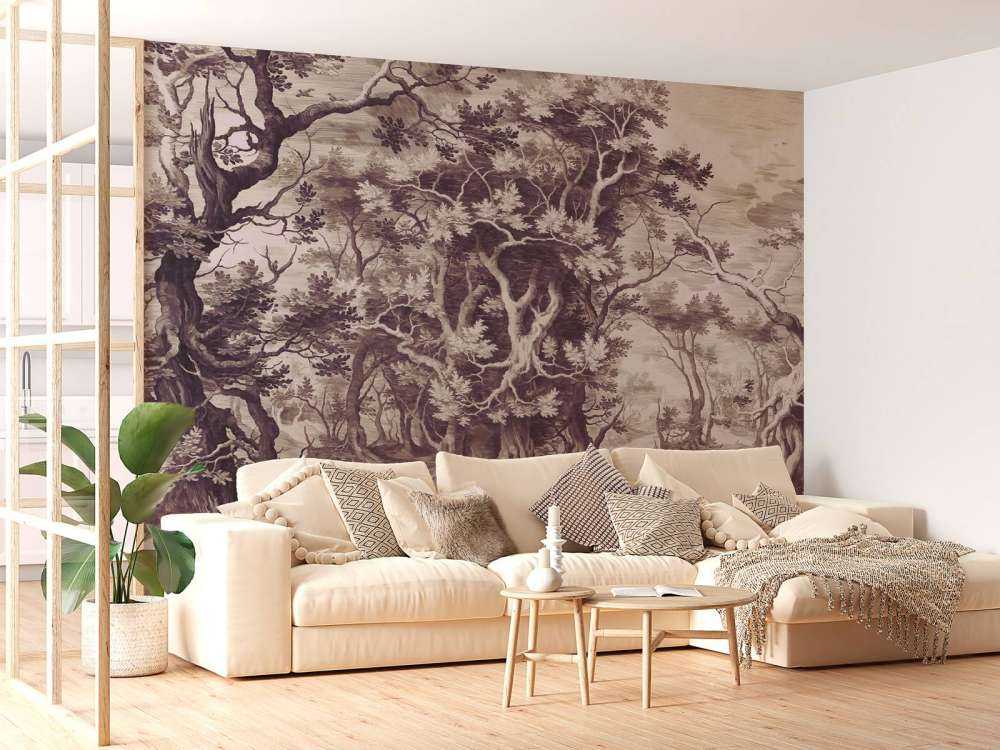 Forêt Mystique en Sépia