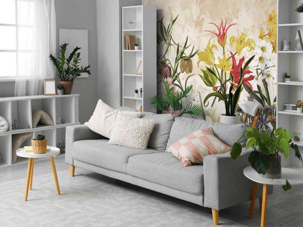 Fleurs de Printemps - Beige Miel Chaud