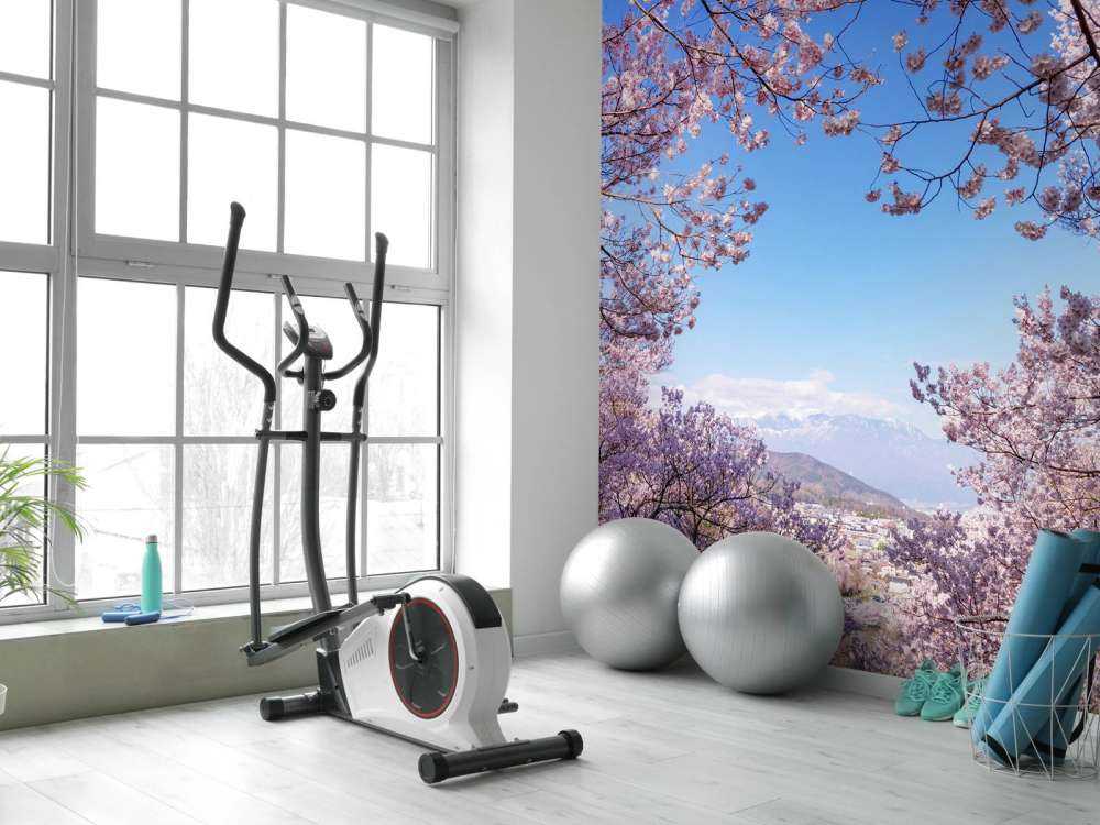 Fleurs roses en montagnes