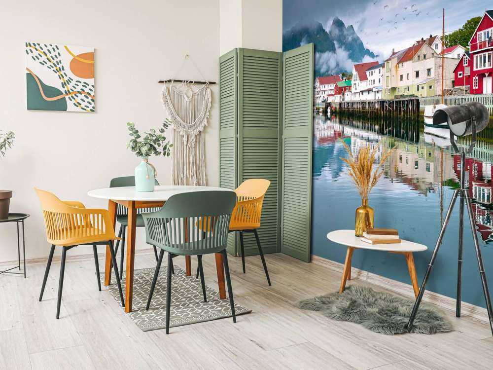 Maisons dans les îles Lofoten