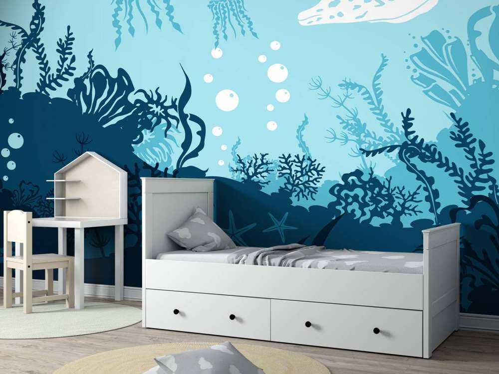 Le monde sous-marin bleu