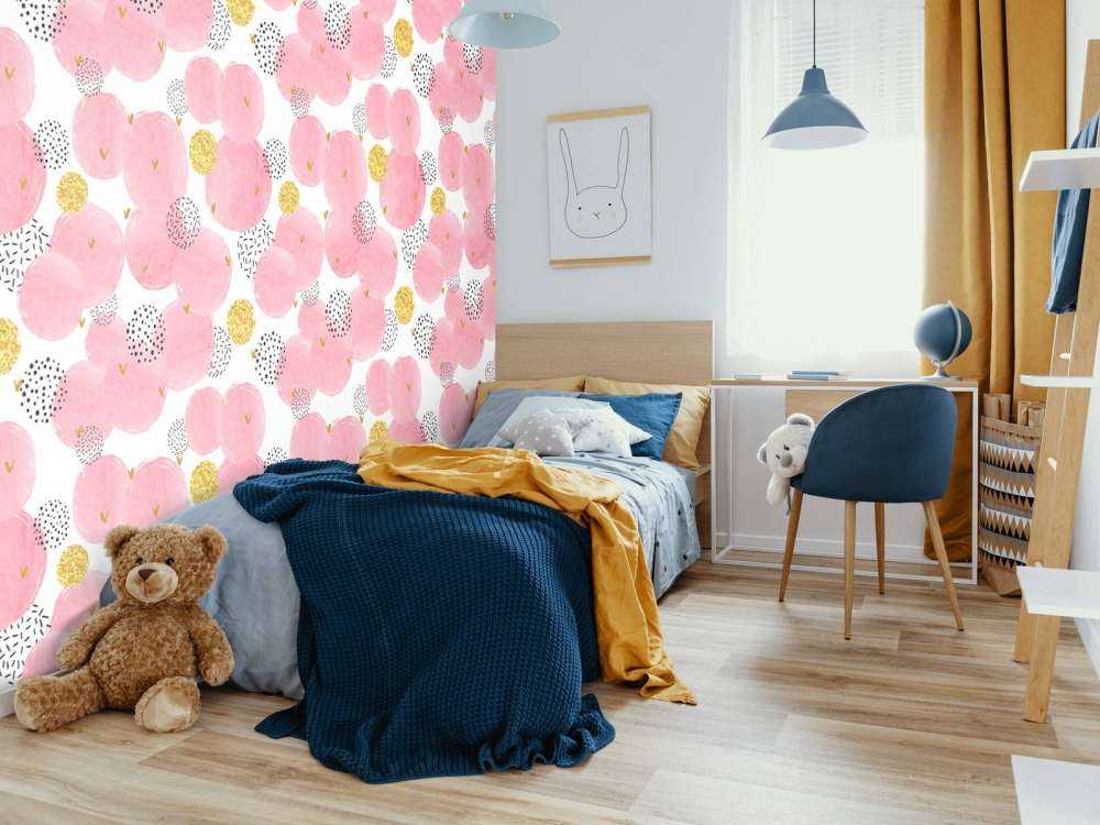 Cercles roses et dorés