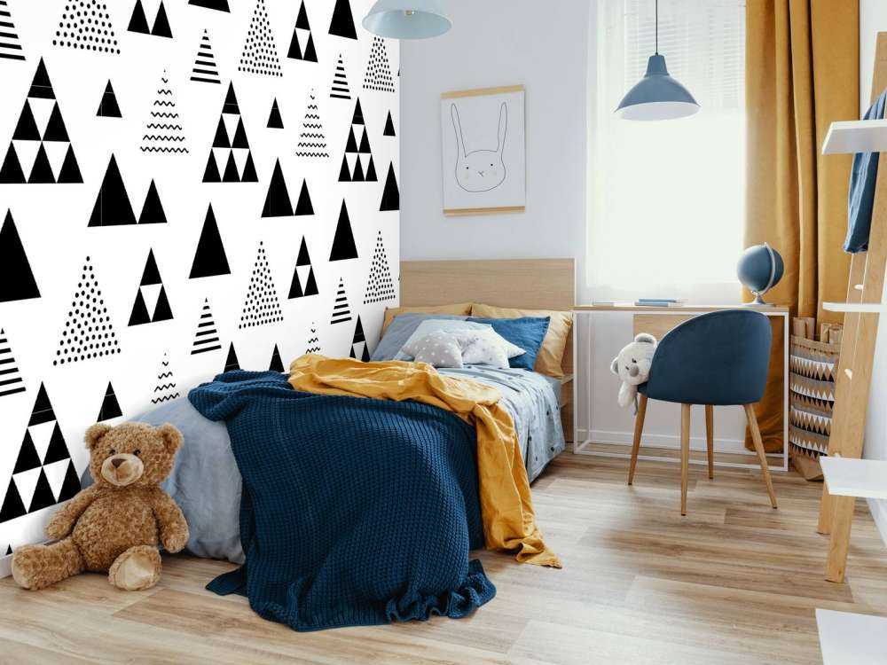 Triangles en noir et blanc