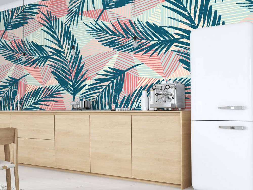 Feuilles de palmier abstraites