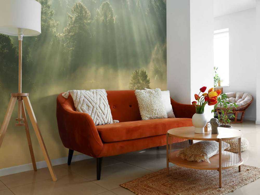 Lever de soleil entre les collines