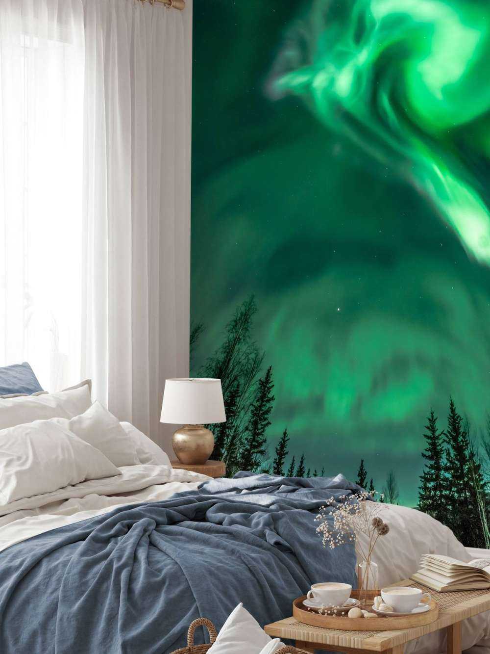 Aurore boréale en spirale