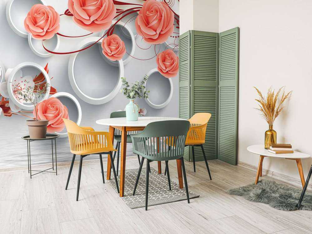 Cercles et fleurs en 3D