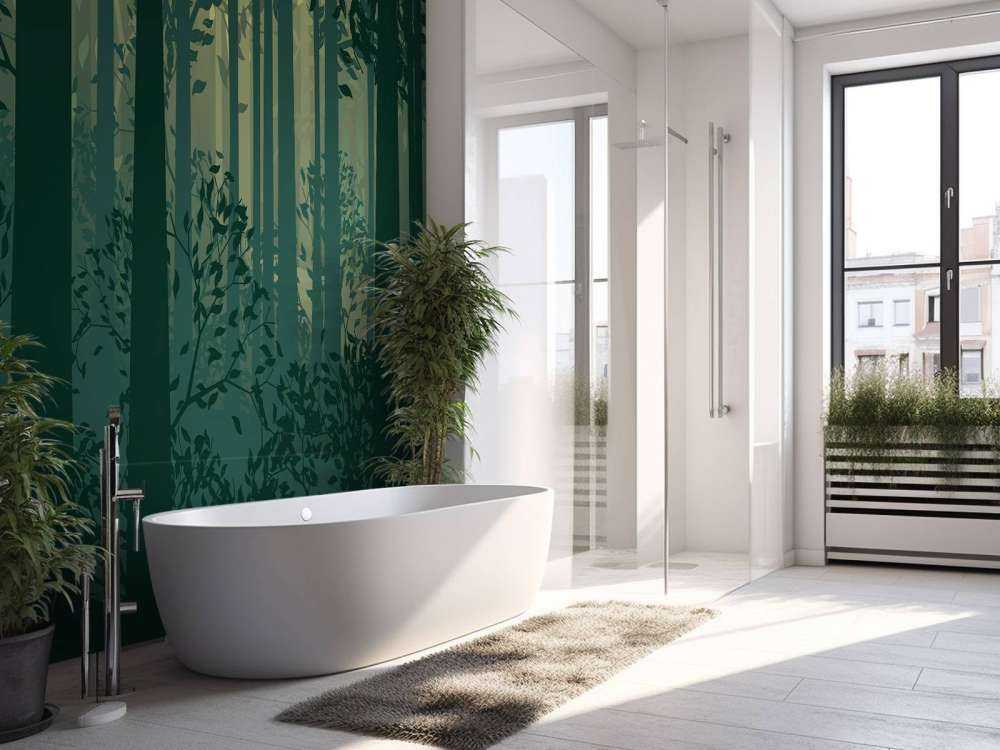 Paysage forestier abstrait